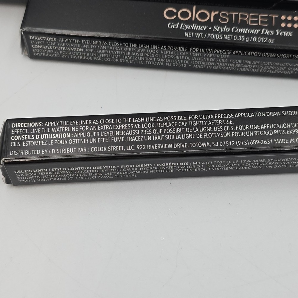 Color Street Gel Eyeliner Lot Of 3 Mahogany,Railway,& Noir New In Box - Picture 5 of 5